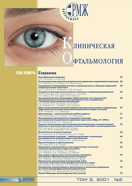 KOFT, Глаукома № 2 - 2001 год | РМЖ - Русский медицинский журнал
