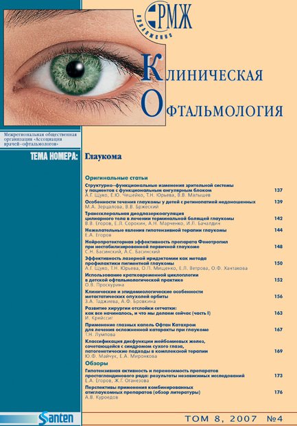 KOFT, Глаукома № 4 - 2007 год | РМЖ - Русский медицинский журнал