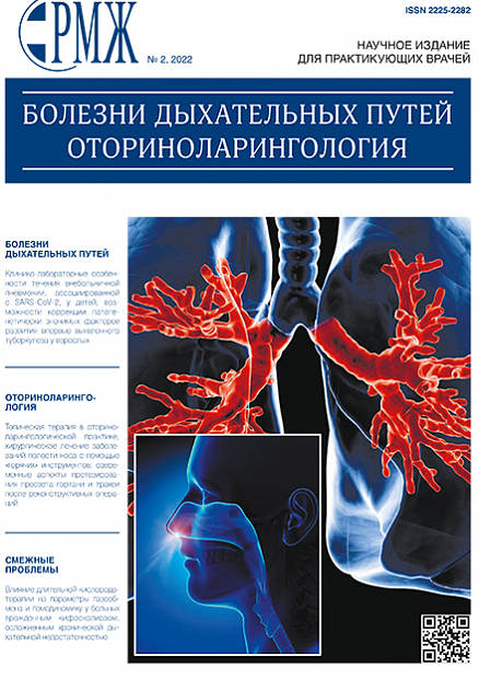 Болезни дыхательных путей. Оториноларингология № 2 - 2022 год | РМЖ - Русский медицинский журнал