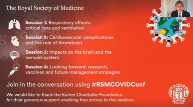 Королевское медицинское общество Великобритании совместно с Благотворительным фондом Вячеслава Кантора провели международную конференцию по проблемам лечения COVID-19. Рис. №1