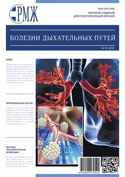 Болезни дыхательных путей № 16 - 2016 год | РМЖ - Русский медицинский журнал